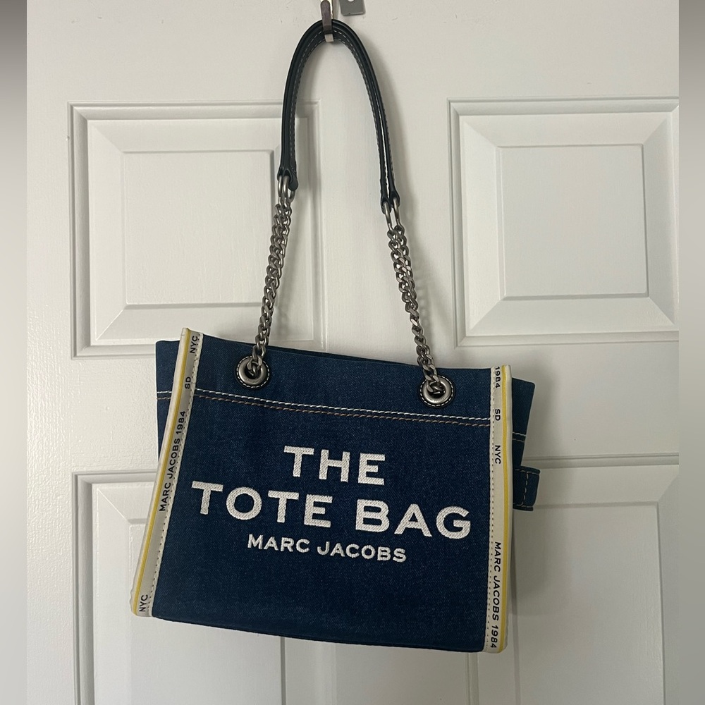 Marc Jacobs Denim Chain Tote Bag